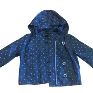 🌂🌧 GAPKids XS Purple Polka Dot Raincoat